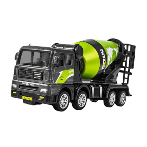 QUILSTM Camion de Chantier Miniature en métal moulé sous Pression, Jouet de Simulation pour Apprendre Le Monde des véhicules, Noir, Vert, Voiture malaxeur