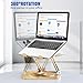 JOYEKY Laptop Stand for Desk, Adjustable Computer Stand with 360° Rotating Base, Ergonomic Laptop Riser for Collaborative Work, Foldable & Portable Laptop Stand, fits for All 10-16