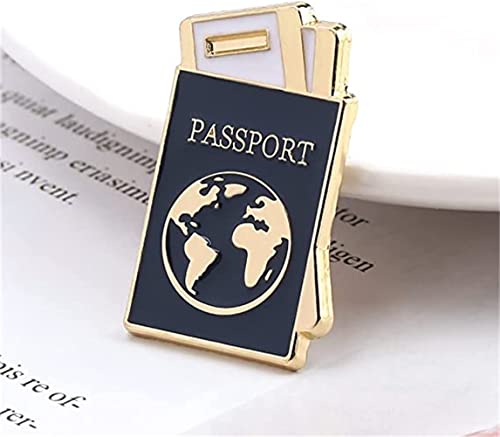 Travel Passport Jewelry Enamel Pin Brooch Pin Metal Badges Brooches Lapel Pin Backpack Bag Decoration Pins Pilot Gift4