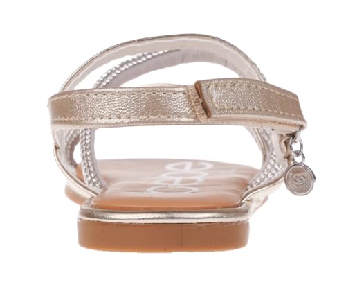 Image of bebe Girls' Sandals - Trendy Flat Designs with Rhinestones, Puffy Straps, Embossed Details and Charms for Toddlers /Little Kids /Big Kids