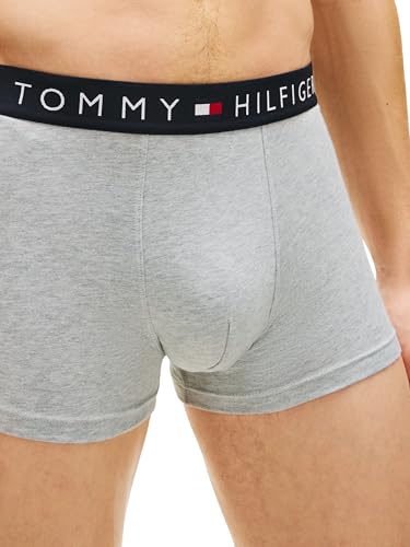Tommy Hilfiger Herren 3er Pack Boxershorts Trunks Baumwolle mit Stretch, Grau (Grey Htr/Grey Htr/Grey Htr), M – Ansicht 5