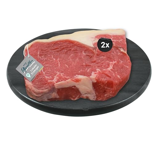 DER PFARÖLLER Wet Aged Rumpsteak – ca. 300 g Roastbeef/Striploin – 3 Wochen gereift – Premium Rindfleisch von der Oberpfälzer Färse – Für Grill, Pfanne & Sous-Vide – Vakuumverpackt (2 x 300 gr.)