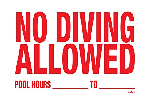 Signalétique Pas de plongée Poolmaster 40342 pour piscine commerciale - 2