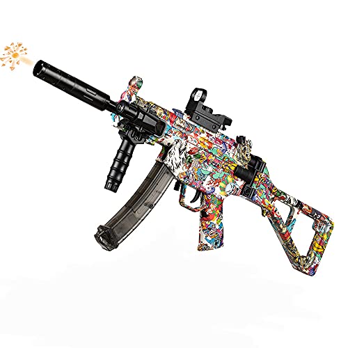 Electric with Gel Balls Blaster Toy Gun Hydrogel Impact Game/Gel Ball Gun Toy MP5K Children's Outdoor Team Game Silicone Toy - Three Modes Adjustable (Miracle Comics)