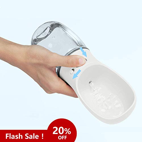 Kalimdor Dog Water Bottle, 12oz Leak Proof Portable Puppy Water Dispenser with Drinking Feeder for Pets Outdoor Walking… - Image 2