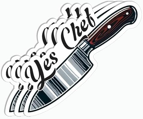 3Pcs - Yes Chef Sticker - Knife Sticker - Funny Cooking Sticker - Scrapbook Sticker - Notebook Phone Sticker - Water Bottle Sticker image 5