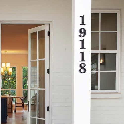 Emotionlite Hausnummern 2, 12,7 cm, Zinklegierung, Vintage-Hausnummern für außen und innen, schwarz