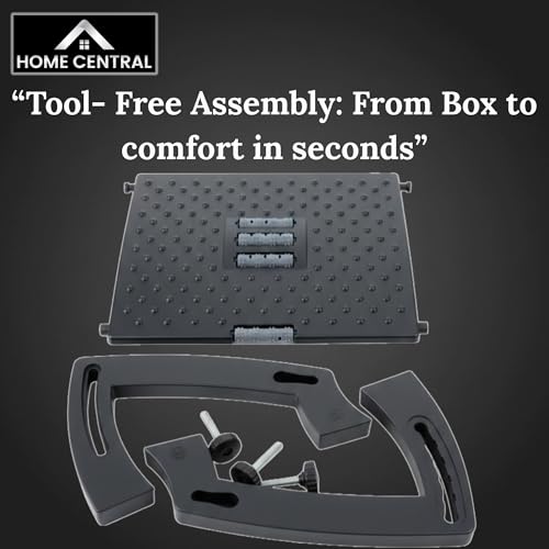 Image of HOMECENTRAL Under Desk Foot Rest for Office Chair, Adjustable Footrest with Massage Surface, Comfortable Leg Rest with 6 Heights for Desk Work and Long Sitting Hours, Foot Stool for Home Table Sofa Chairs (Buy from sold by: CMXCIX)