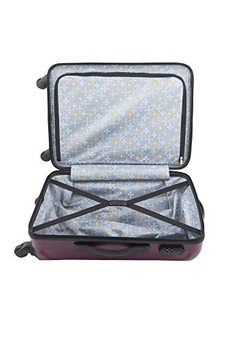 Image of Safari Thorium Stubble Combo Set of 2 Purple Small, Medium Check-in 4 Wheel Hard Suitcase