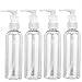 Cabilock 4 szt. butelka z pompką, dozownik 100 ml, podróżna pompka, dozownik żelu, do wielokrotnego napełniania, higieniczna butelka do łazienki, kuchni, przezroczysta, biała