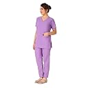 Epicure Wears Uniforms Scrub Suit Unisex | V Neck |Breathable Fabric Poly Viscose |Half Sleeves| Flexibile & Comfortable| Ideal for Doctors, Dentists & Healthcare Professionals (Lavender_XXL) gallery image