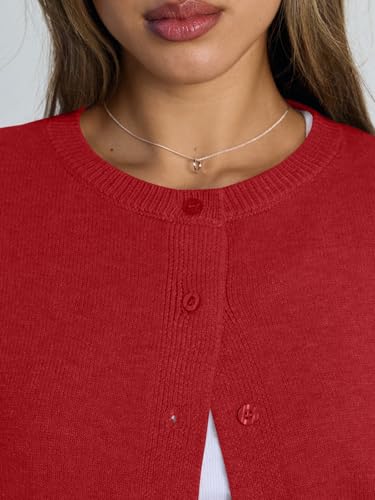 Image of Trendy Queen Cropped Cardigan Sweaters for Women Lightweight Y2k Fall Outfits Spring Fashion Clothes 2026