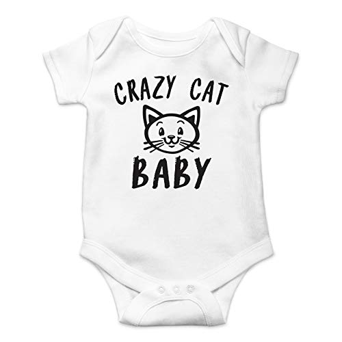 Cute Kitten Crazy Cat Baby - Funny Baby Essentials Bodysuit- Newborn Girl Clothes Boy Outfits