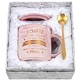 joymaking tazza da caffè regalo per donne, regalo di san valentino, per fidanzata, anniversario di matrimonio, san valentino, tesoro ho cercato di trovare il miglior regalo per te, 400 ml, rosa