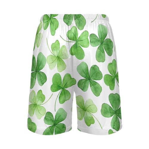 Patricks Four-leaf Clovers Mens Pajama Shorts Men's Pajama Bottoms Soft Sleepwear S3