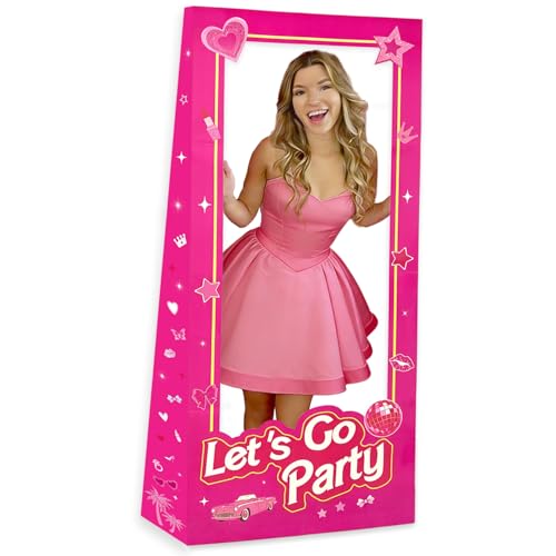 5.2ft Tall Life Size Stand-in Cardboard Cutouts Doll Photo Booth Props for Doll Princess Party Decorations Girls Birthday Party Decor Photoshoot.