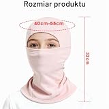 Werownsgso Dziecięca kominiarka Balaclava zimowa, wiatroszczelna, ciepła maska narciarska, dla chłopców i dziewczynek, elastyczna maska na twarz do aktywności na świeżym powietrzu, na rower, do