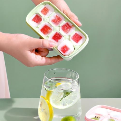 Molde silicona para hielo con tapa 8 cubos miniatura 1