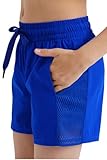 Girls Athletic Shorts with Spandex Liner Quick Dry Running Fitness Shorts for Kids Teen Active Sports Track