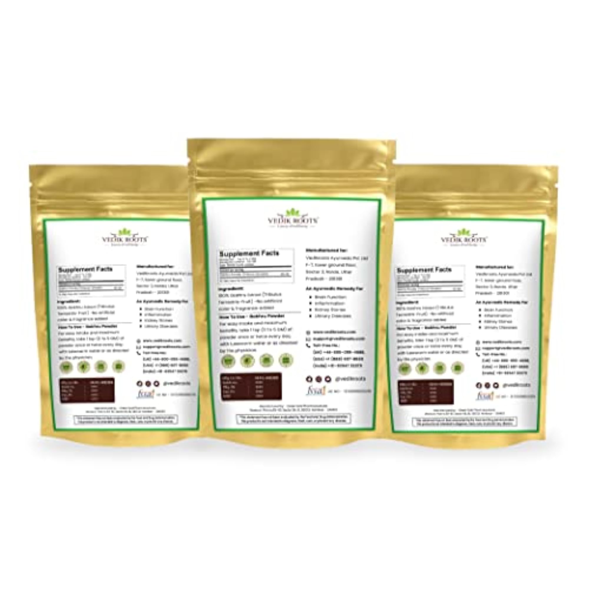 Vedikroots Gokhru Powder - 100 GM, Pack of 3
