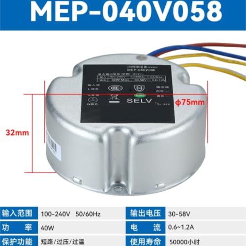 Iluminación interior perfecta con el Controlador Led MEP040V058 40W de corriente constante 2