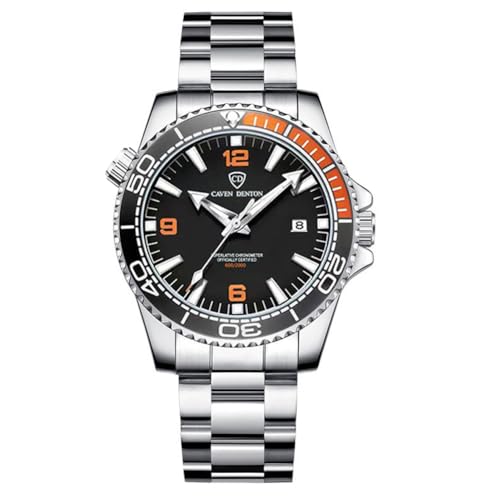 Aolegoo Reloj de Hombre Movimiento de Cuarzo Reloj de Pulsera de los Hombres 30M Resistente al Agua para la Pulsera de Acero Inoxidable (Negro)