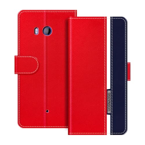 UOGNADGD Custodia in pelle Compatibile con HTC U11+ Flip wallet