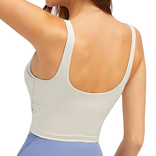 Image of Lemedy Women Sports Bra Longline Crop Tank Top Padded Workout Running Yoga
