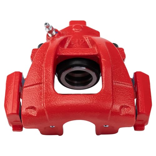 Image of TRQ Front Right Brake Caliper Performance Red Passenger Side | For 2002-2008 Mini Cooper