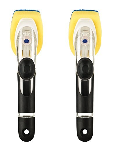 Oxo Good Grips Soap Dispensing Dish Scrub (Black, Pack Of 2) #TOP23