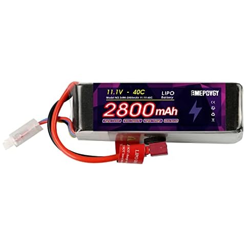 EMEPOVGY 3S RC Lipo Battery Pack 2800mAh 40C 11.1V with Deans T Plug for FPV Aircraft Drone Quadcopter Airplane Cover