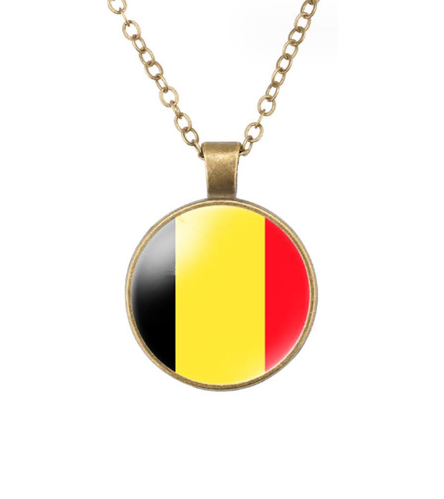 World Most Countries Flag Zinc Alloy Necklace Pendant Necklace for Men Women
