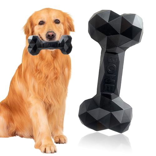 SAVOSWEET Osso di Gomma Nero, Giocattolo Indistruttibile per Denti - Adatto per Cani Peso Massimo 60 Kg