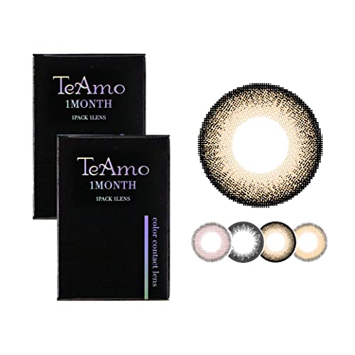 カラコン ティアモ TeAmo マンスリー14.2mm エミリーマロン_-0.50