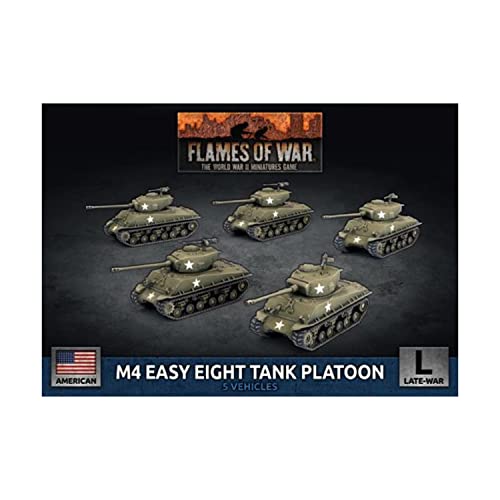 M4 Easy Eight Tank Platoon chars miniatures haute précision Flames of War