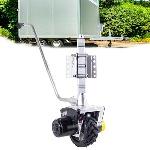 DHMYYXGS Roue Jockey électrique,Cric Electrique Roue Jockey,Roue Jockey Motorisée électrique Remorque,Emorque Voiture,Charge Maximale 2722 Kg,Roue en Caoutchouc Solide - Remorqu