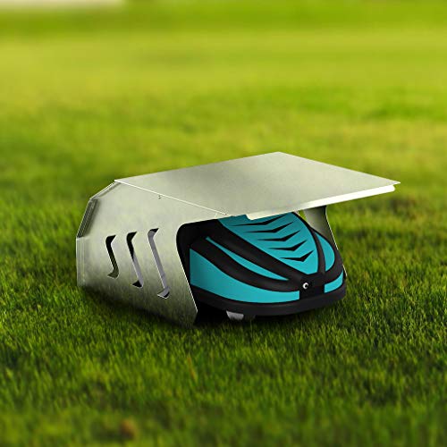 KÖNIGSPROD Robotic Lawn Mower Garage, Shelter for Lawn Robots, Carport, stainless steel