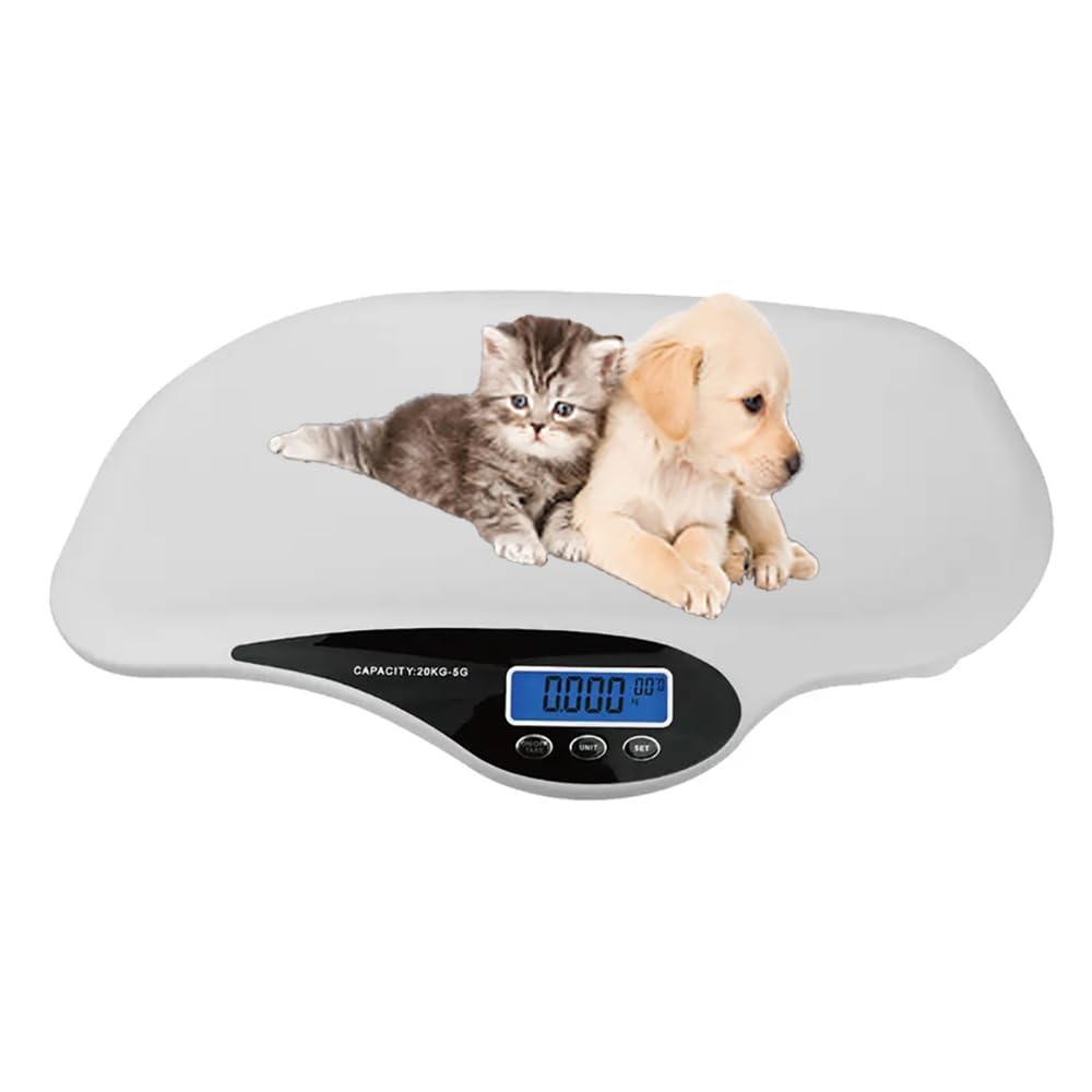 TsoLay Piccola Bilancia da Spedizione Digitale, Bilancia Digitale a Piattaforma per Bestiame con Funzione Tara/Mantenimento, Campo di Misura 100 G-20 kg/3,5 Once-705 Once, per Cuccioli/Gatti/Ricci