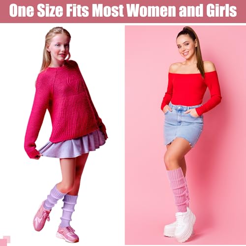 Image of Sintege 6 Pairs Kawaii Leg Warmers Japanese Style Knitted Loose Socks Leg Warmers for Girls Women Lolita Costume School