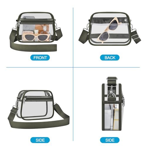 Image of Clear Bag for Stadium Events - Stadium Approved Small Mini Clear Purse, Women's Top-Handle Handbags for Sports Concerts