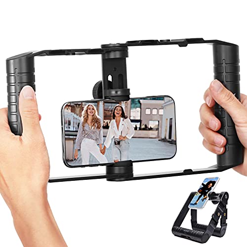 Soporte plegable para smartphone Movo SPR-20 con zapata fria para focos y micros