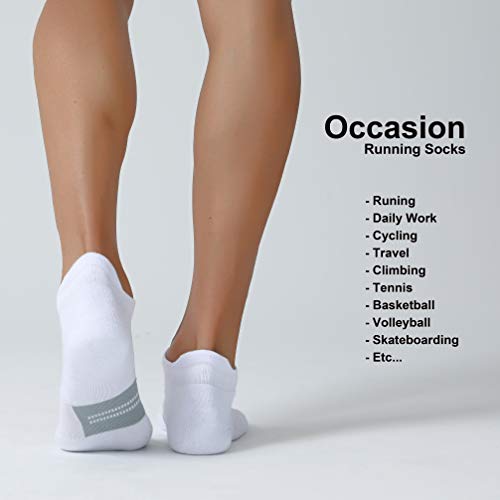 Image of CS CELERSPORT Men's Ankle Running Socks with Cushion, Arch Support Low Cut Athletic Tab Socks for Men Women 6 Pack