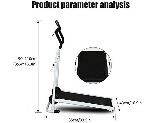 Caminadora Plegable Compacta Mecánica para Ejercicio miniatura 7