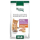 NUTRO Wholesome Essentials Natural Dry Cat Food, Kitten Chicken & Brown Rice Recipe, 5 lb. Bag