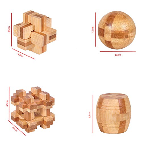 Brain Teaser Puzzle 20Pcs Unlock Interlock Game Iq Test Wooden Toy 3D Unlock Interlock Puzzle Magic Ball Brain Teaser Toy Puzzles For Adults #TOP3