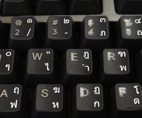 Pegatinas de teclado tailandés transparentes para laptop miniatura 1