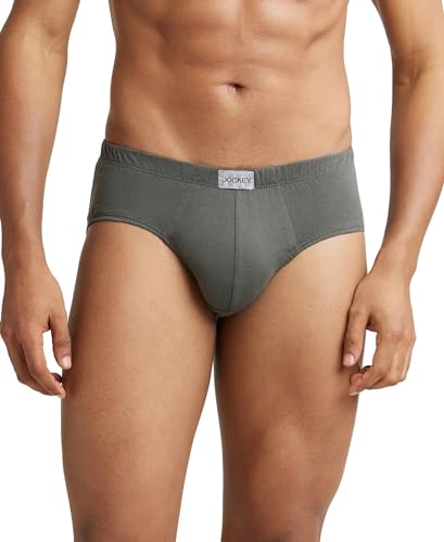 Image of Jockey 8035 Men Super Combed Cotton Solid Brief with Ultrasoft Concealed Waistband (Pack of 2)