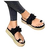 Aniywn Women's 2021 New Women Comfy Platform Sandal Shoes Summer Beach Travel Shoes Fashion Sandal Ladies Shoes Black