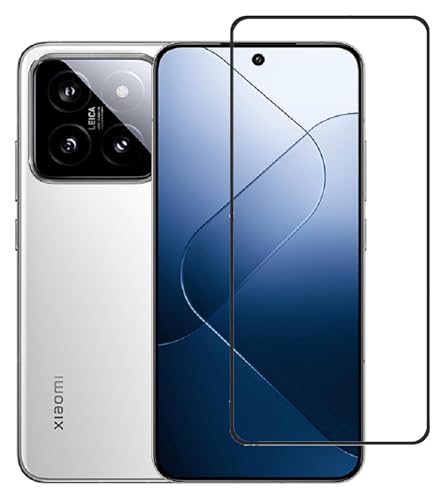 Image of Premium Tempered Glass Screen Protector Compatible For Xiaomi 14 5G Cellphone (6.36 Inch,Pack Of 1)|Edge To Edge Coverage Full Protection With Installation Kit