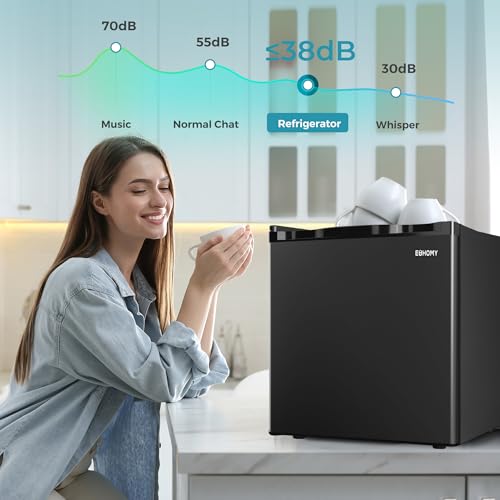 Image of EUHOMY 1.7 Cu.Ft Mini Fridge, Compact Refrigerator for Dorm, Black